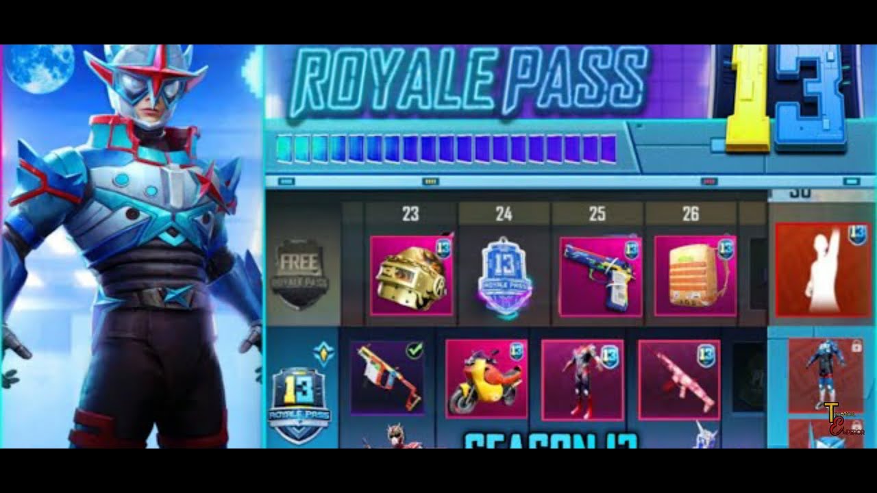 SEASON 13 ROYAL PASS LEAKS OF PUBG MOBILE - S13 NEW 100 RP LOOK | REWARDS OF SEASON 13 ROYALE PASS