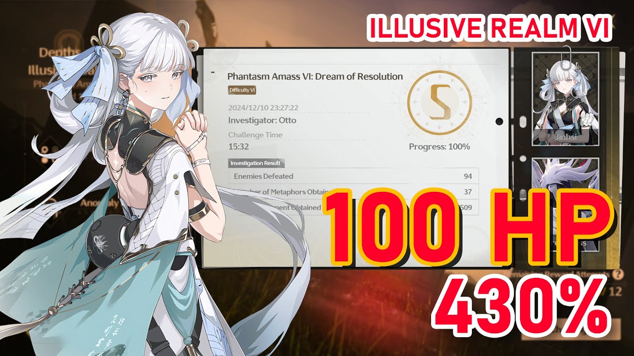 [Wuthering Waves] 1.4 illusive Realm VI l 430% 100hp l Jinhsi x Dreamless