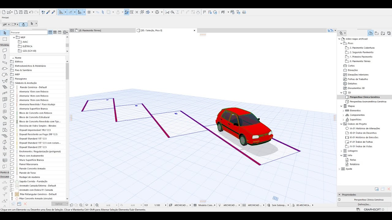 ArchiCAD: FOR FREE Vagas Estacionamento / Parking