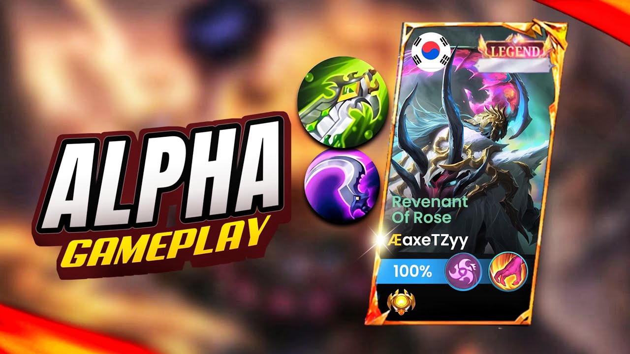 ALPHA NEW SKIN LEGEND 2025  GAMEPLAY RANKED ( belajar) - MLBB
