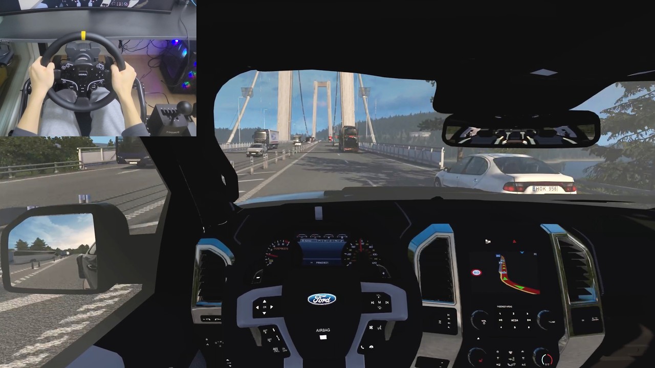Ford F-150 Raptor 2017┃Euro Truck Simulator 2 ┃MOZA R5 steering wheel