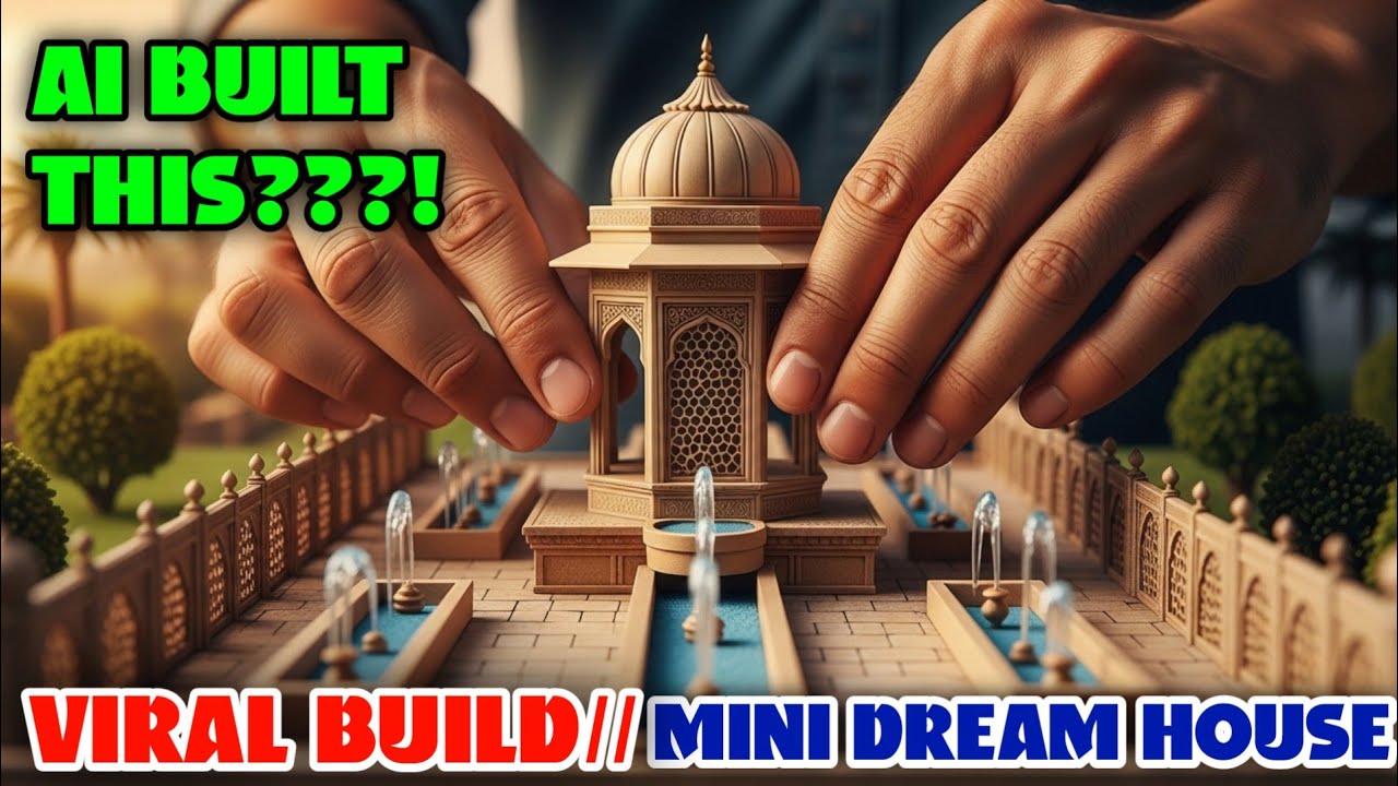 Tiny Miniature Construction with Free AI in amazing style//Step by Step House Build Tutorial