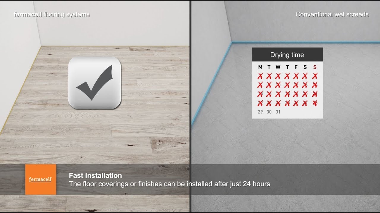 fermacell flooring vs wet screeds
