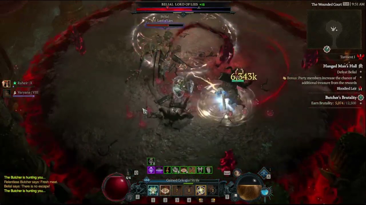Bloodied Lair Boss Torment 1 | Arbiter Wing Strikes Paladin | Diablo 4 Season 12