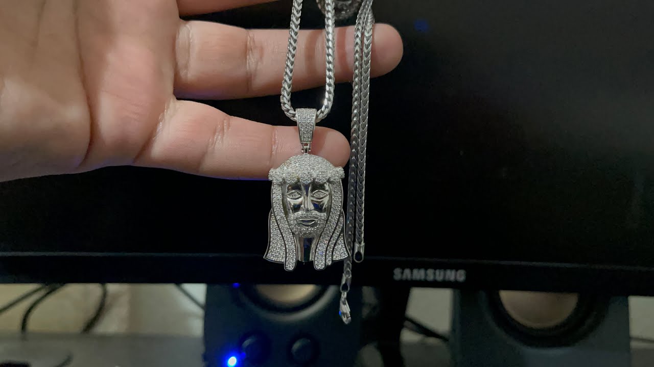 Silver Jesus Piece Chain review (iced out)