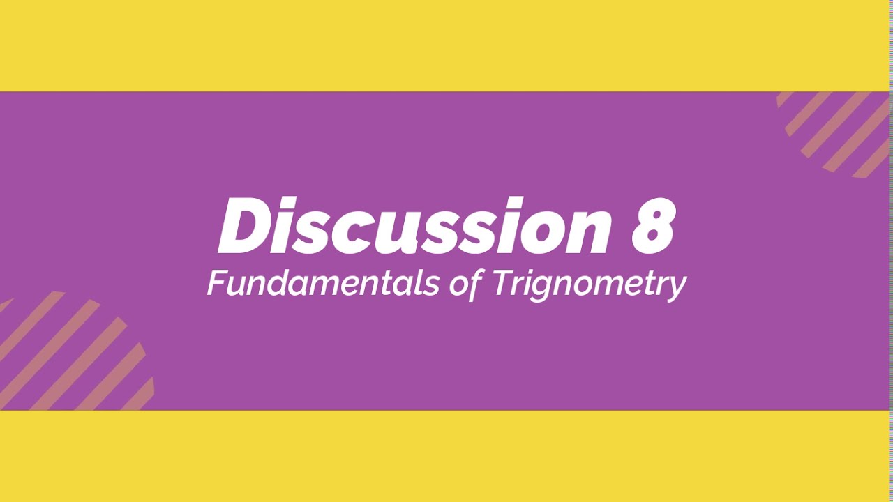 Mathematics test Discussion I Fundamentals of Trigonometry I NETI ECAT I GIKI I PIEAS IBY Qasim Noor