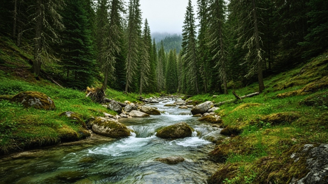 Forest River Ambience 🕊️ Flowing Water & Birds for Deep Relaxation
