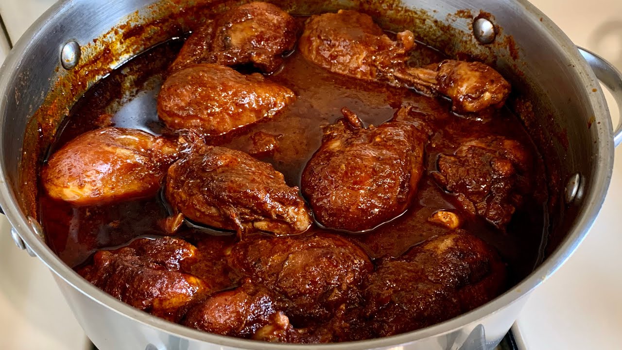 POLLO EN ADOBO FÁCIL Y DELICIOSO Con jugo de NARANJA Y MANTEQUILLA!!