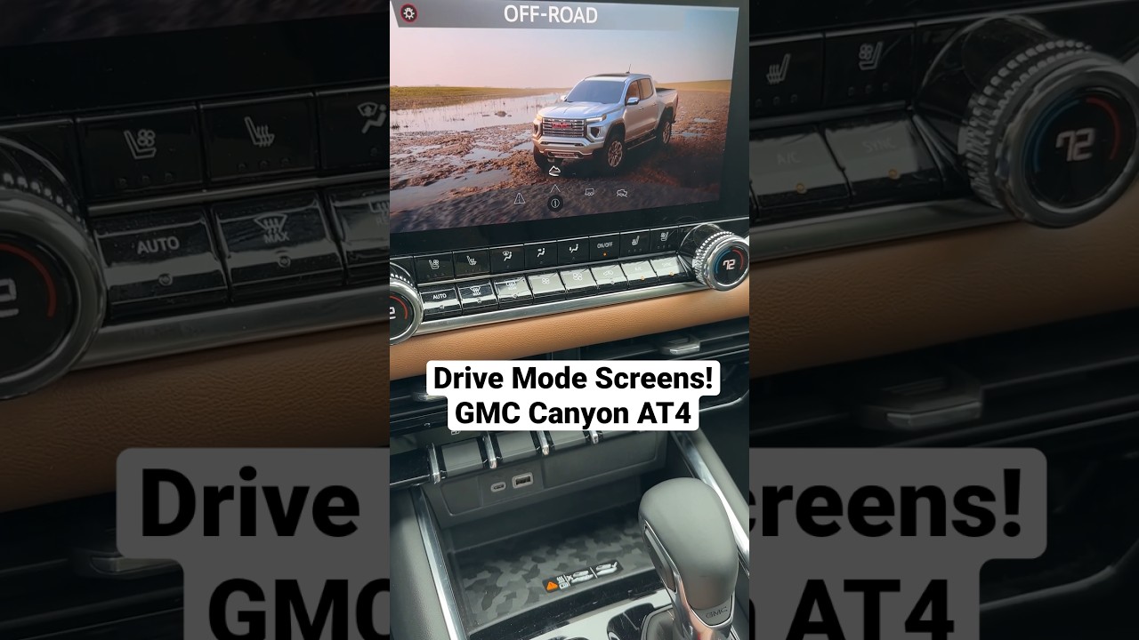 GMC Canyon AT4 Drive Mode Screens are Amazing!