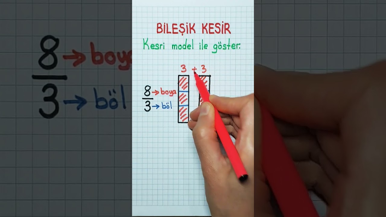 4.SINIF🟠Bileşik Kesirleri Model İle G&ouml;sterme ➡️#bileşikkesir #kesirmodelleg&ouml;sterme #kesirler✅️✅️