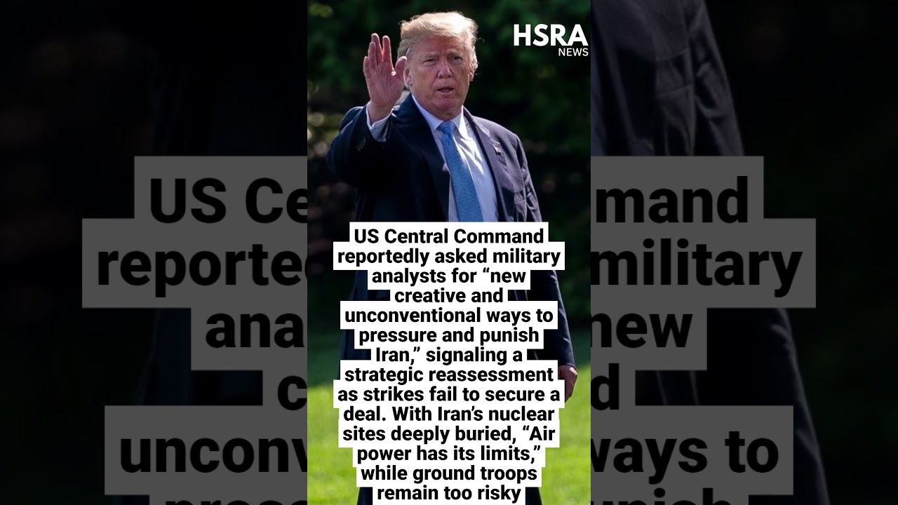 US Military Seeks &ldquo;Creative&rdquo; New Ways to Pressure Iran as Air Power Hits Limits #shorts #news