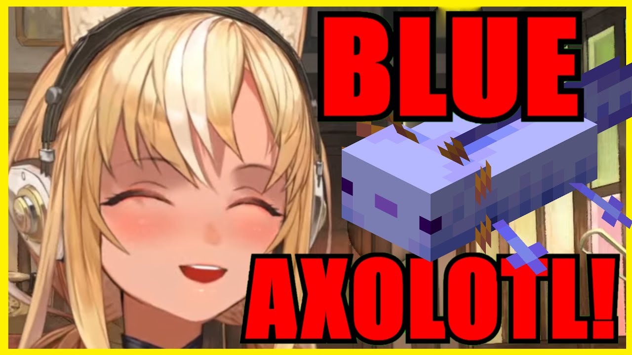 【Hololive】Flare Got A Blue Axolotl After 1073 Tries & Can't Stop Laughing【Minecraft】【Eng Sub】