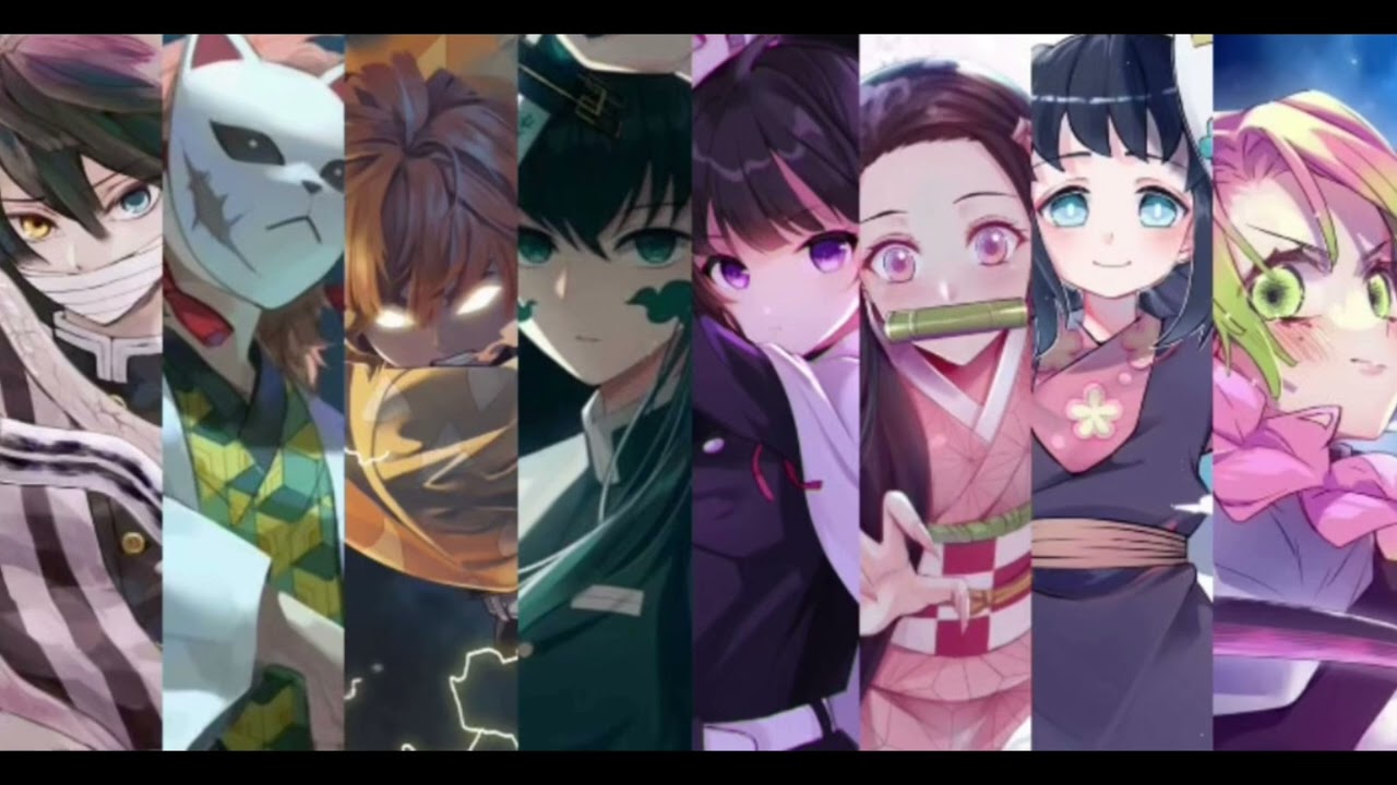 Muichiro,Zenitsu,Sabito,Obanai,Kanao,Nezuko,Makomo,and Mitsuri Sings At God’s Mercy (not a ship)