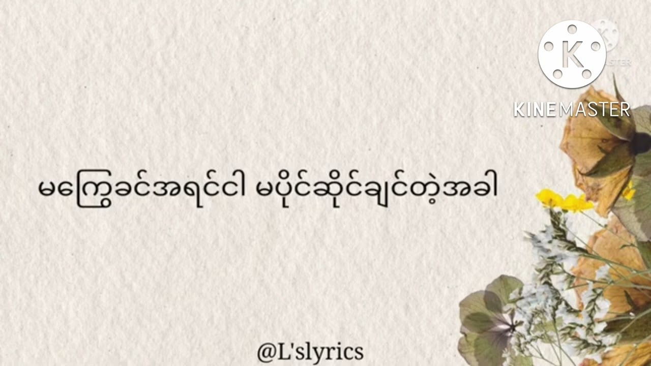 ချစ်သူသာပန်းတစ်ပွင့်karaoke ကျားပေါက်