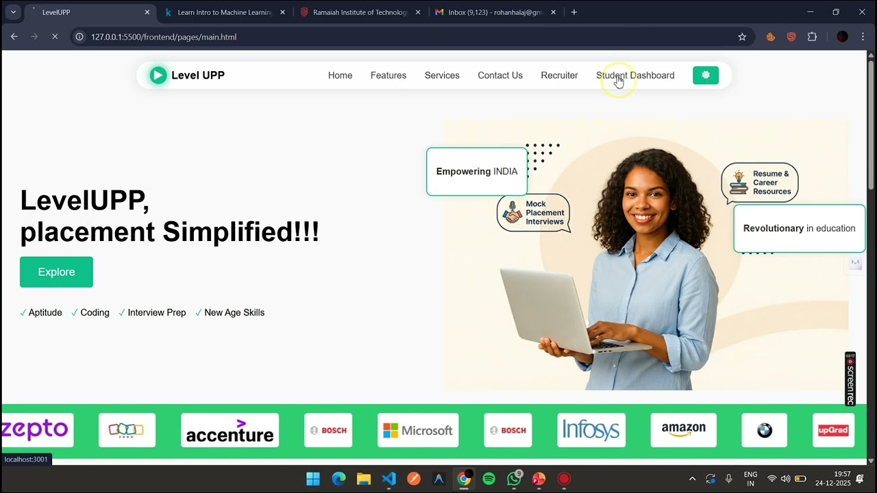 Level Up Hub — AI Powered Interview Platform | GDG Hackathon Project Demo