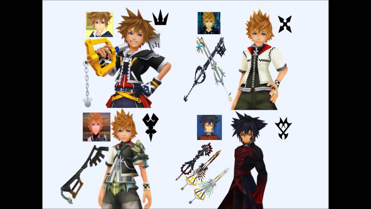 Sora , Roxas, Ventus and Vanitas All Themes Together