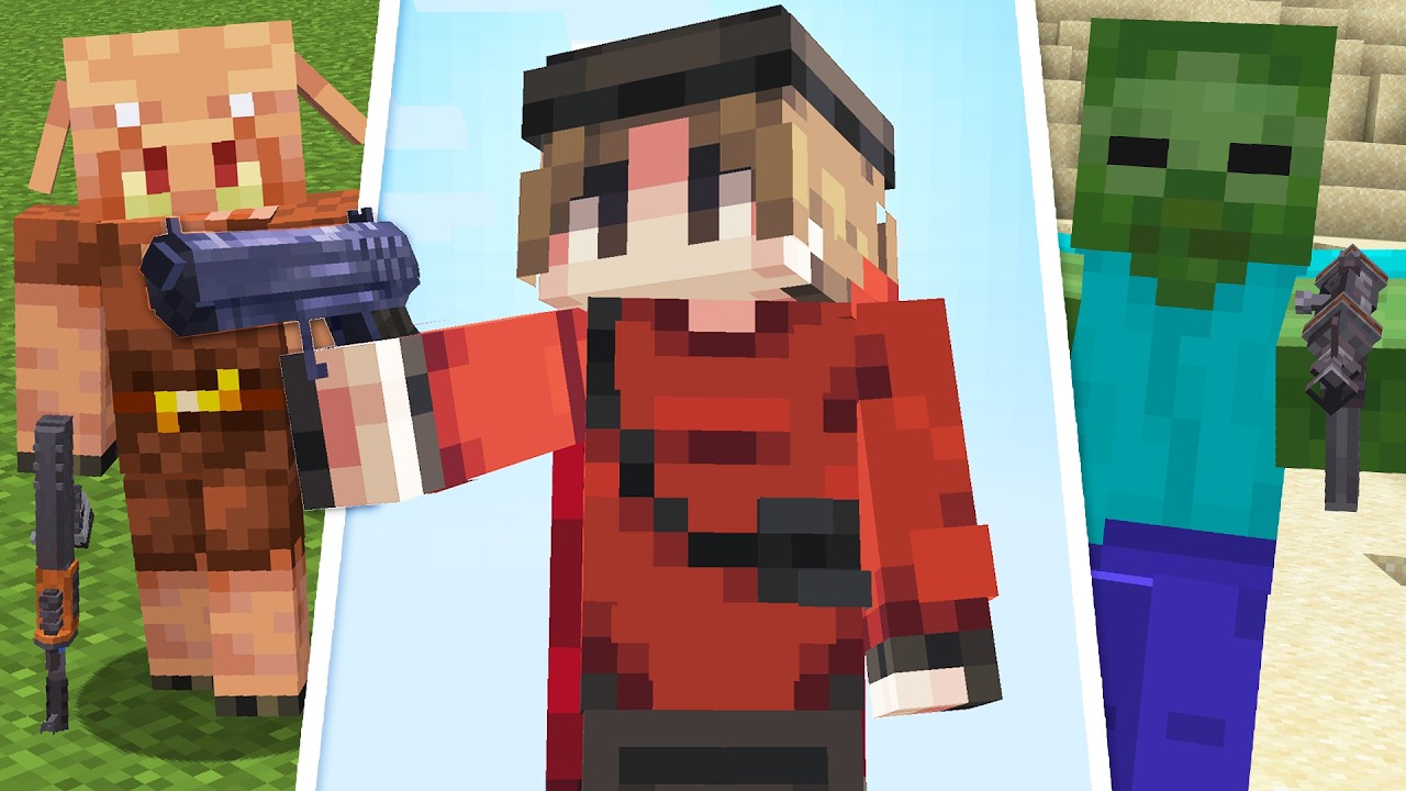 Minecraft, But Every Mob Has a Gun