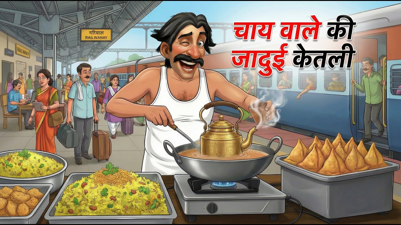 चाय वाले की जादुई केतली | RAJU CHAIWALA | HINDI CARTOON STORY | HINDI KAHANIYA