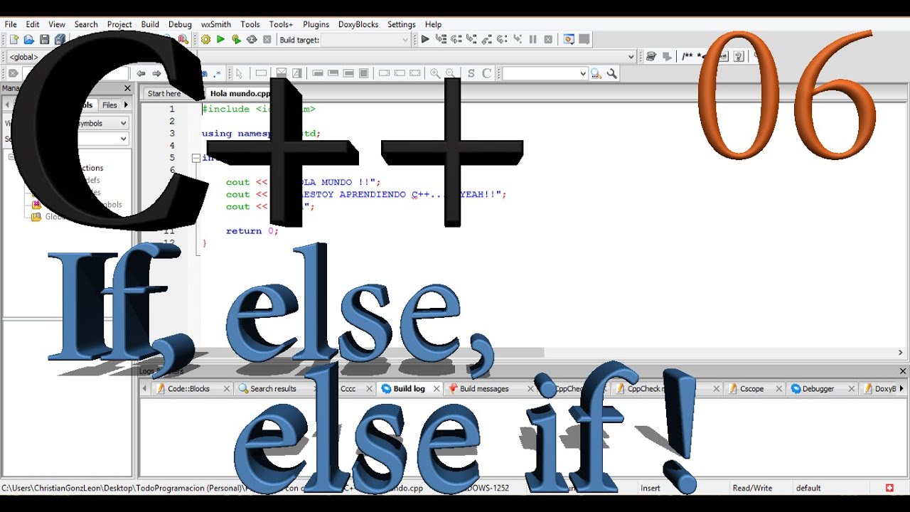 Programación en C++ 06 - Estructuras de control condicionales