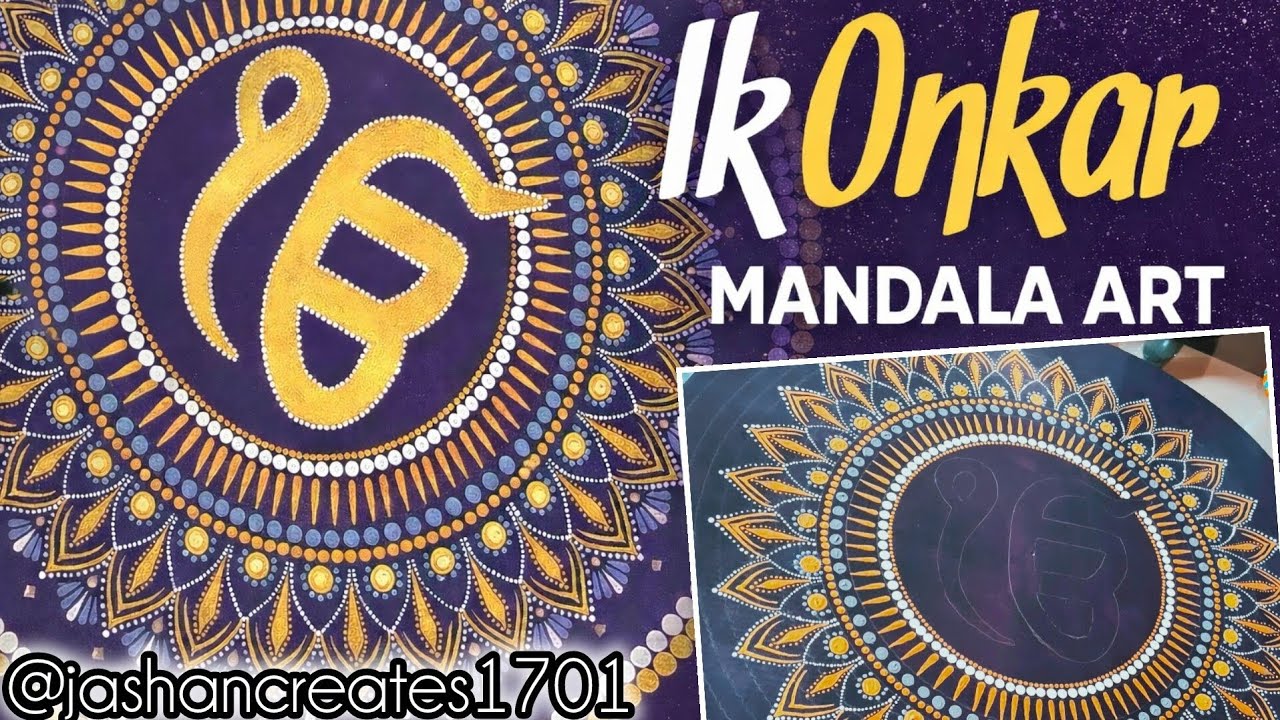 Ik Onkar Mandala Art 🌸🖌 | Symbol of Oneness & Peace 🎨🤍#mandalaart @jashancreates1701 