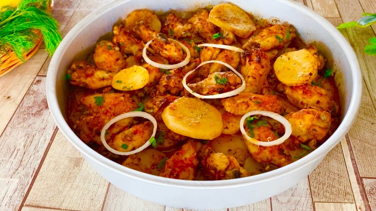 BAKED CHICKEN WINGS WITH POTATOES | Easy and Quick Chicken Wings Recipe