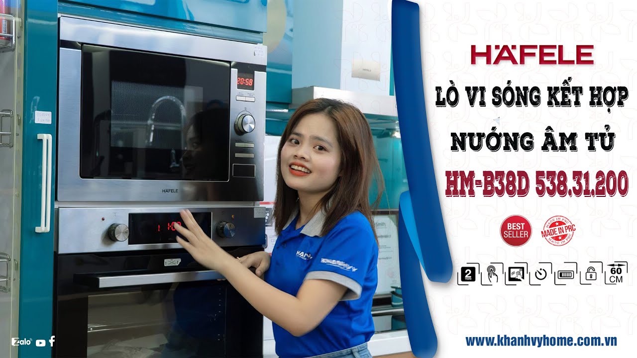 Lò vi sóng Hafele HM-B38D 538.31.200 cao cấp, hướng dẫn sử dụng lò vi sóng Hafele