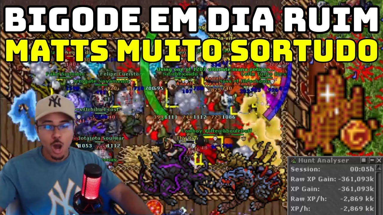 RP LVL 1718 DEAD BY BAKRAGORE, DROPANDO RARO EM NEW SERVER, BIGODE EM DIA RUIM NO TIBIA, #TIBIA
