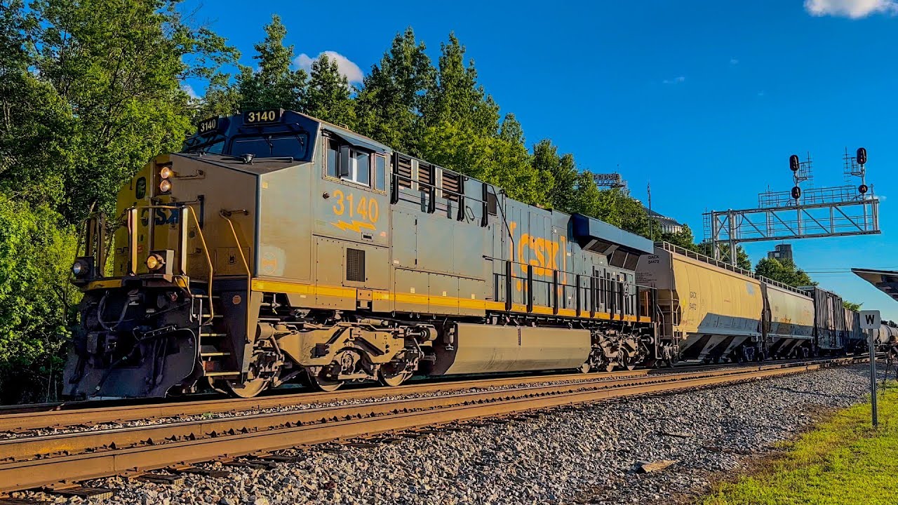 Railfanning Selma NC on 5/28/22 with a Shiny Ace Leading 350 and 92 With a Triple Header