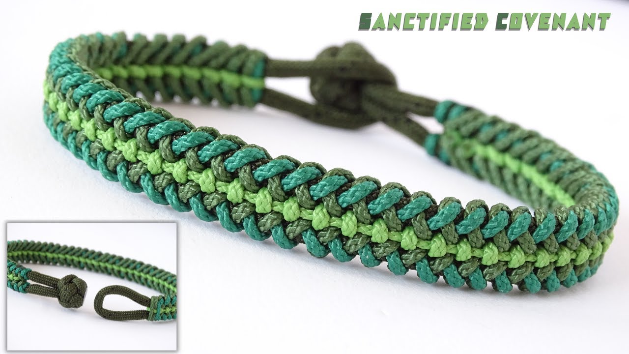 Sanctified Covenant Knot and Loop Paracord Survival Bracelet - How to Make a Micro Cord Version