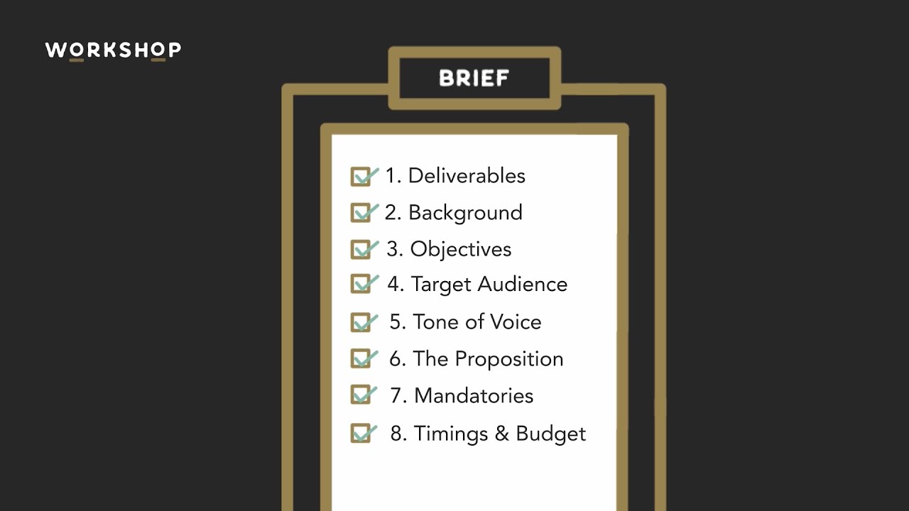 The 8 Vital Elements of the Perfect Creative Brief - Workshop Marketing