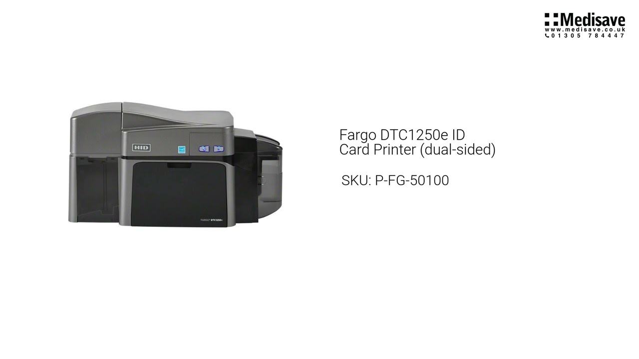 Fargo DTC1250e ID Card Printer dual sided P FG 50100