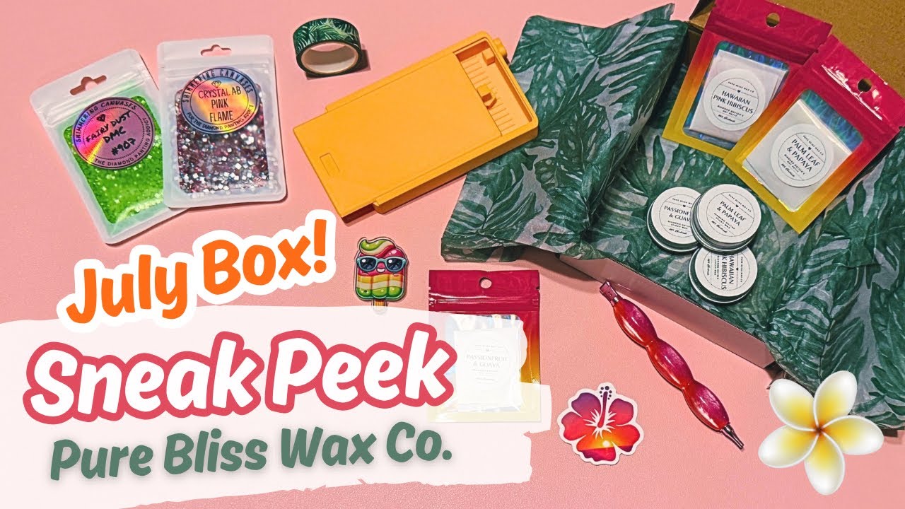 Sneak Peek! July Monthly Diamond Painting Box from Pure Bliss Wax Co. (Limited Edition!)