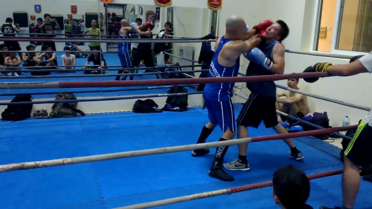 Training sparring Coach A.xiao vs Đức T&agrave;i 82013R2 | Boxing Ha Noi Axiao