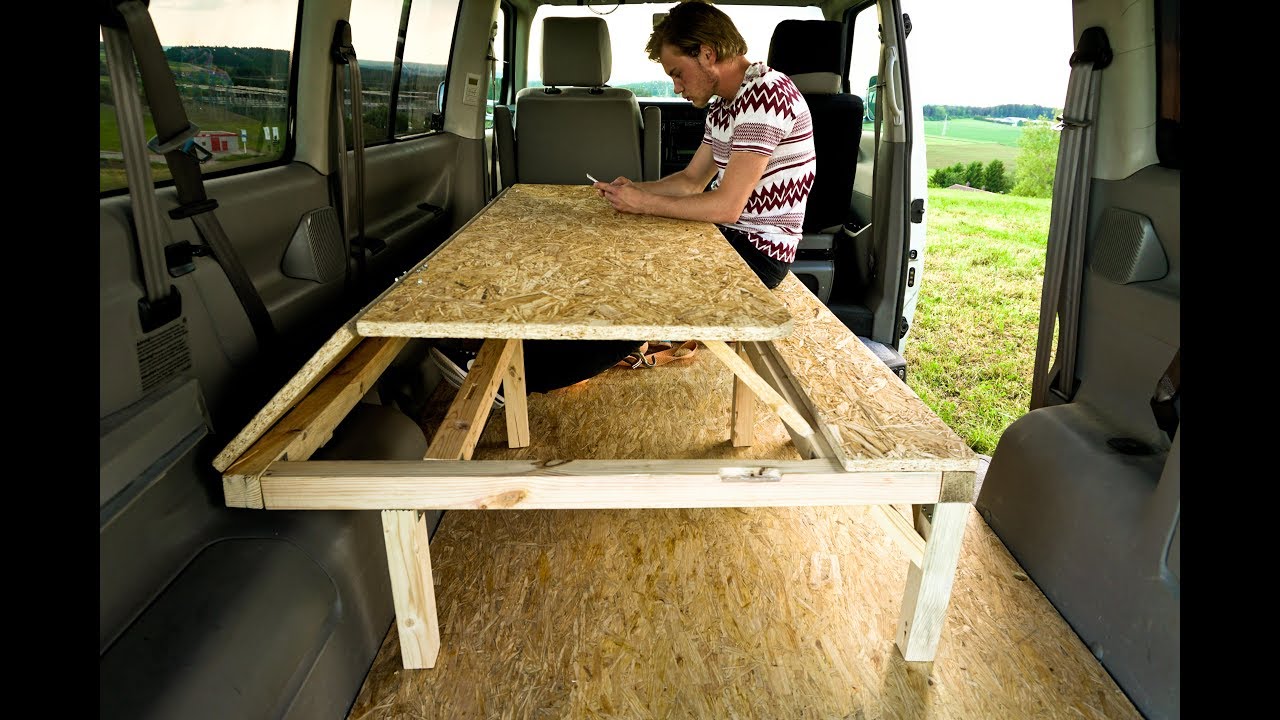 VW T4 Projekt | Campervan | Bett-Tisch