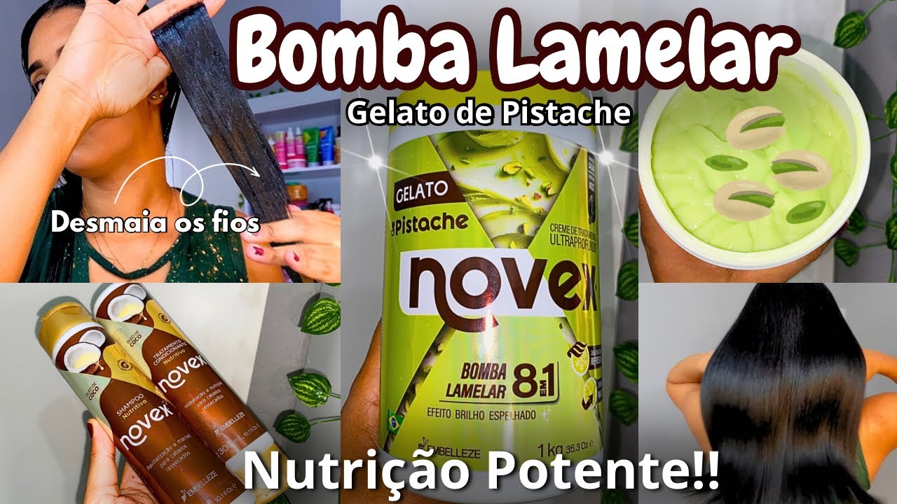 NUTRIÇÃO POTENTE PARA CABELOS RESSECADOS E SEM BRILHO | Novex Gelato De Pistache.💆🏽‍♀️💚