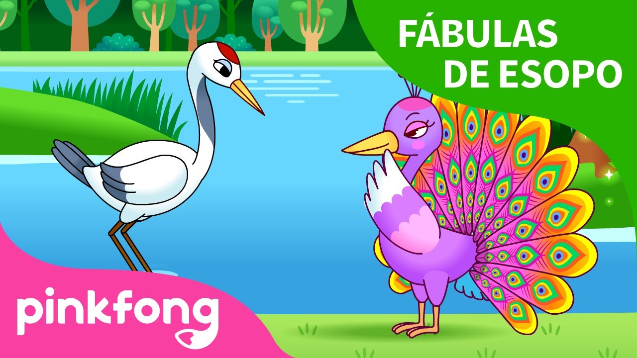 El Pavo Real y la Garza | Fábulas de Esopo | Pinkfong Cuentos Infantiles