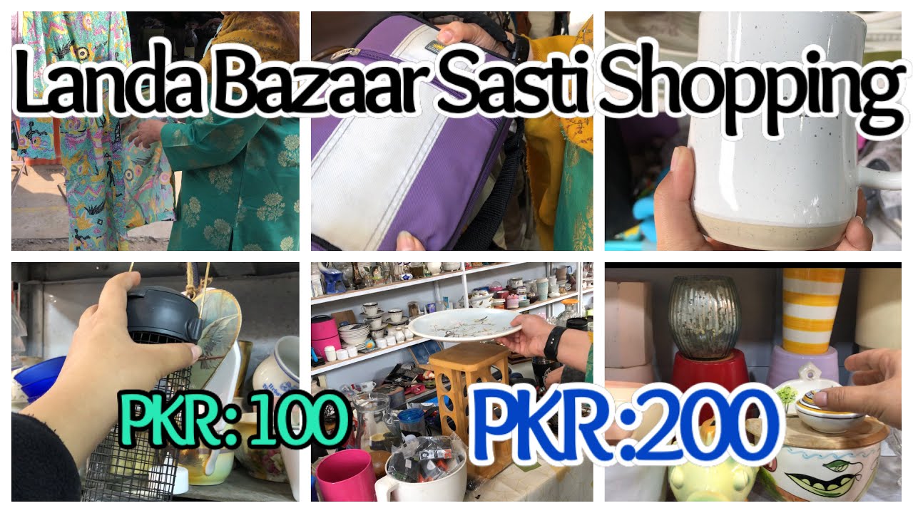 Shopping in Landa Bazar | Imported Brands in Landa Bazar |Cheap Crockery decor Items in Rawalpindi