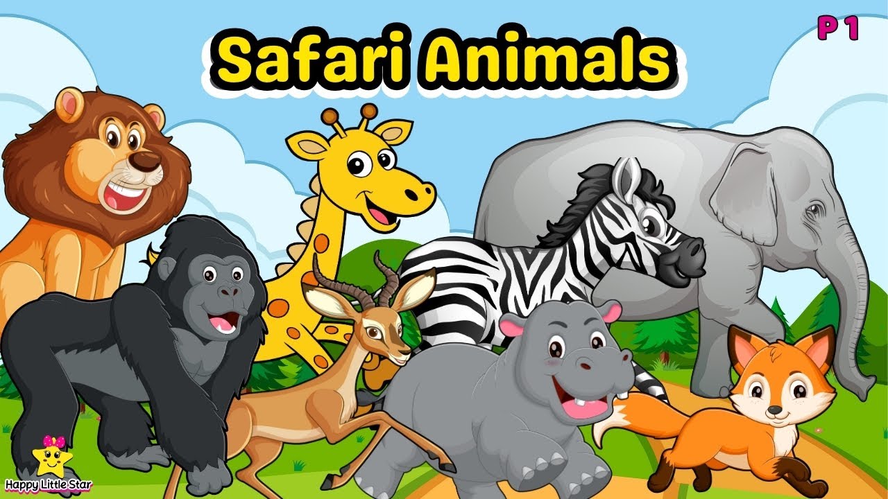 Safari Animal Sounds for kids | Learn Animal Names and Sounds for kids - P1