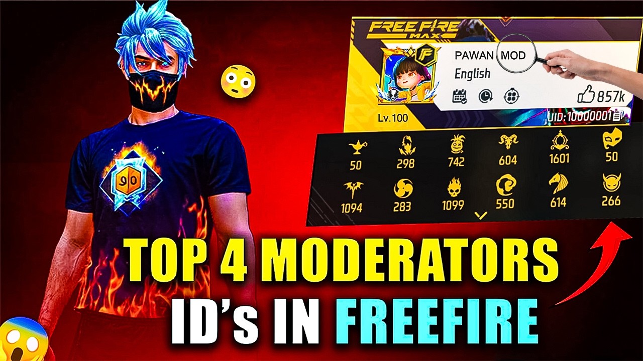 Top 4  ₹70 lakh MODERATOR ID Collection in Free Fire 😱 - Garena Free Fire