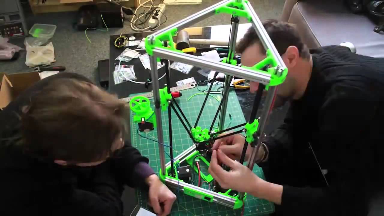 Kossel Mini 3D printer Kit build and first print