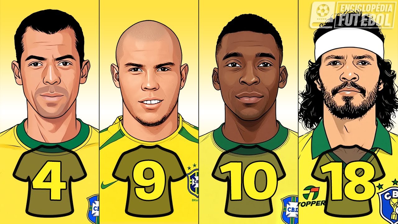 O MELHOR Jogador da HISTÓRIA de CADA NÚMERO da SELEÇÃO BRASILEIRA!