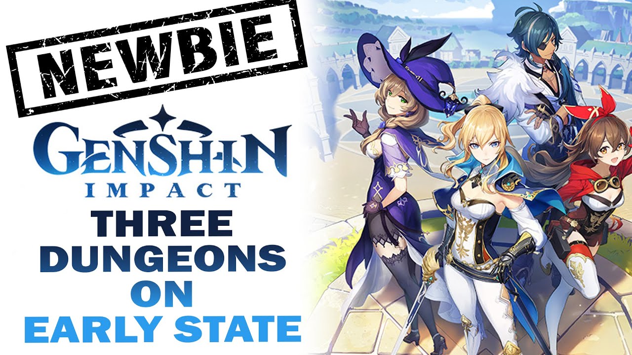 Genshin Impact for BEGINNER | Three dungeons on early stage | PC - No Commentary