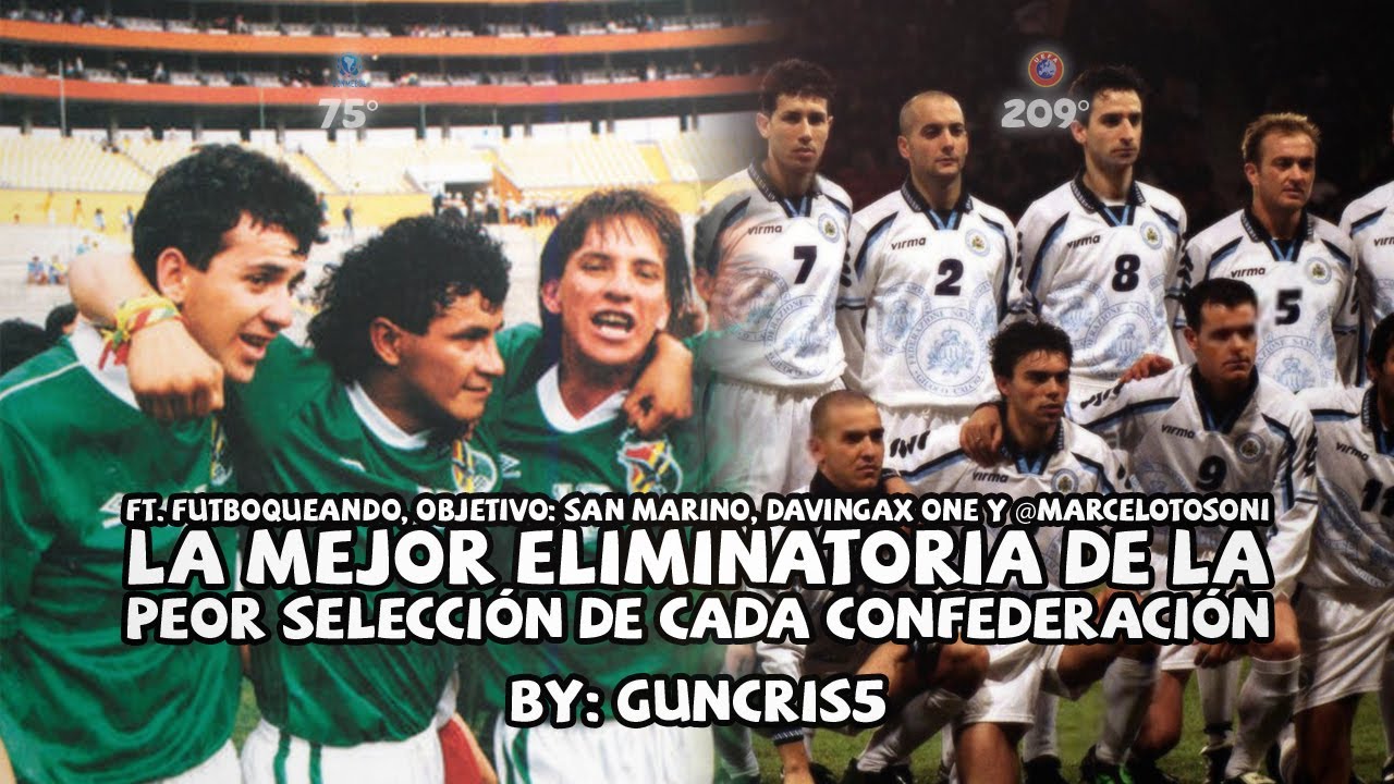 La MEJOR eliminatoria de la PEOR selección de cada CONFEDERACIÓN
