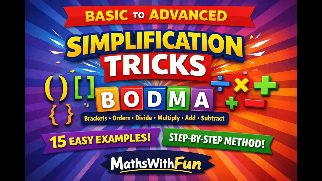 BODMAS & Simplification | Basic to Advanced | Brackets (), [], {} | MathsWithFun