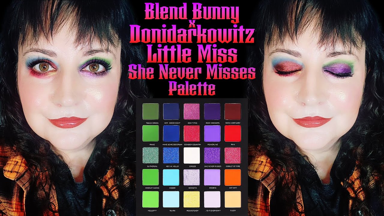 NEW!!! Blend Bunny Cosmetics x Donidarkowitz Little Miss She Never Misses Palette Review and Tutoria