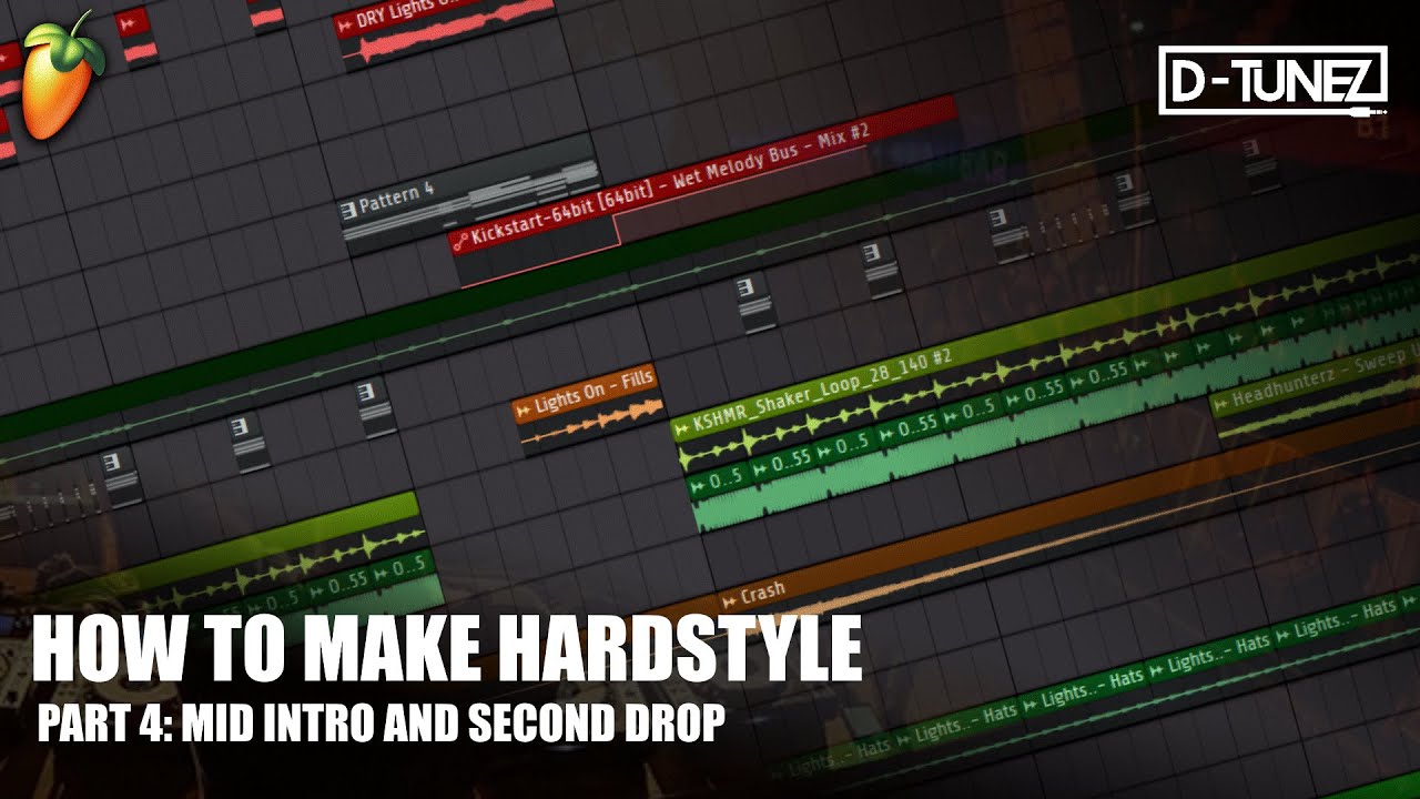 HOW TO MAKE HARDSTYLE 2024 (Lights On) - Part 4 (Mid Intro and Second Drop)