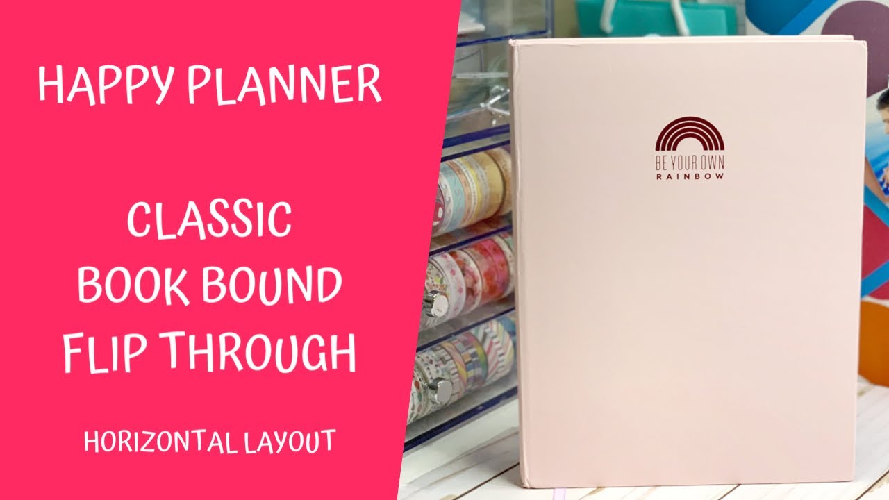 Happy Planner Book Bound Planner Flip Through | Horizontal Layout