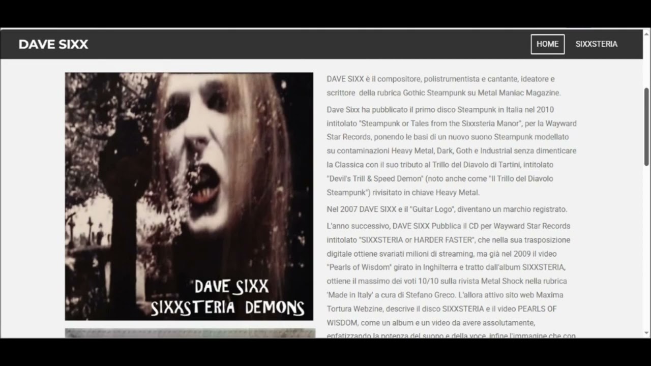 EVERY DAY by DAVE SIXX  2006-2026 20 years of Dave Sixx