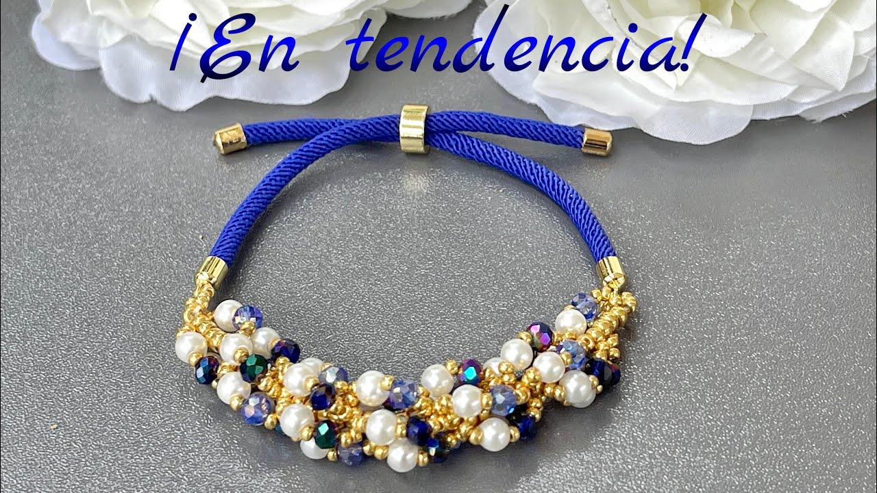 Pulsera en espiral 🌀está en tendencia!! 💙paso a paso.