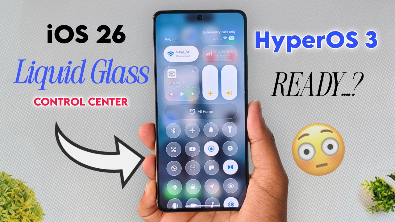 Liquid Glass Control Center For Xiaomi, Redmi & Poco Phone's |HYPEROS 3 NEW CONTROL CENTER 🤯